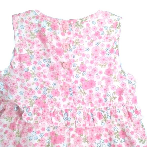 George 24M Infant Girls sundress bloomers flower White pink Toddler NEW - Picture 4 of 5